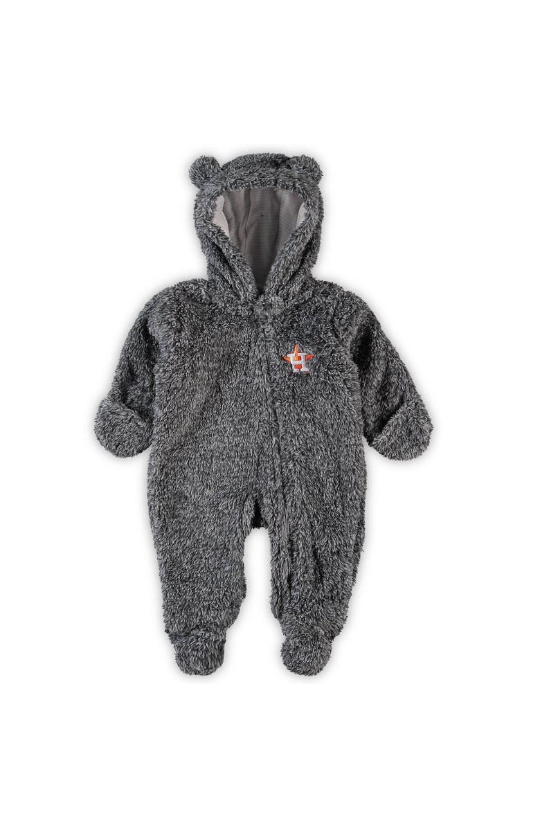Outerstuff Newborn & Infant Gray Houston Astros Game Nap Teddy Fleece Bunting Sleeper, Main, color, 