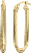 Bony Levy 14K Gold Textured Square Hoop Earrings