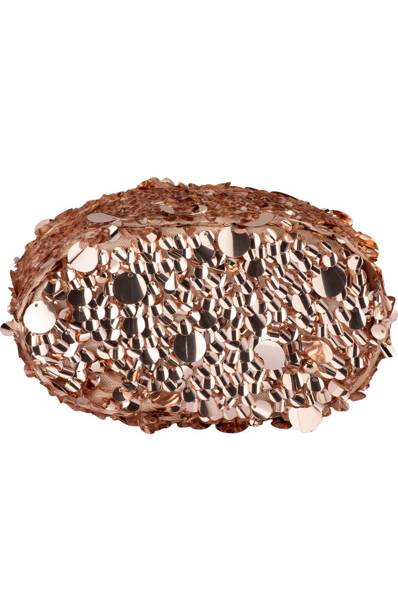 Olga Berg Vera Sequin Top Handle Bag, Alternate, color, Blush