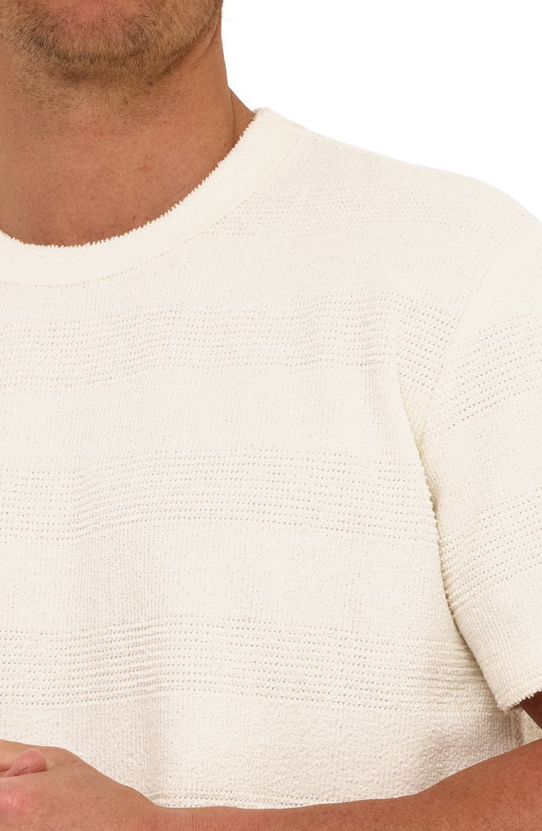 Threads 4 Thought Maxwell Stripe Jacquard Terry Cloth T-Shirt, Alternate, color, White