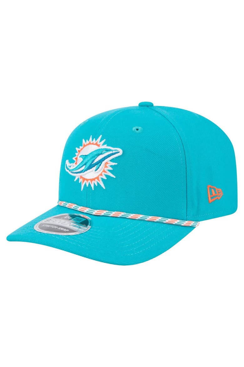 Men's New Era Aqua Miami Dolphins Gameday Multi Rope 9SEVENTY Stretch-Snap Hat, Main, color, Aqua
