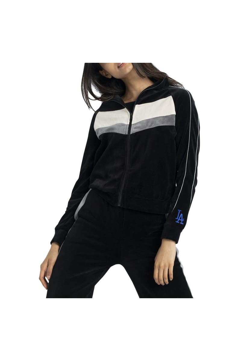 LUSSO Women's Lusso Black Los Angeles Dodgers Nixie Raglan Full-Zip Jacket, Alternate, color, Black