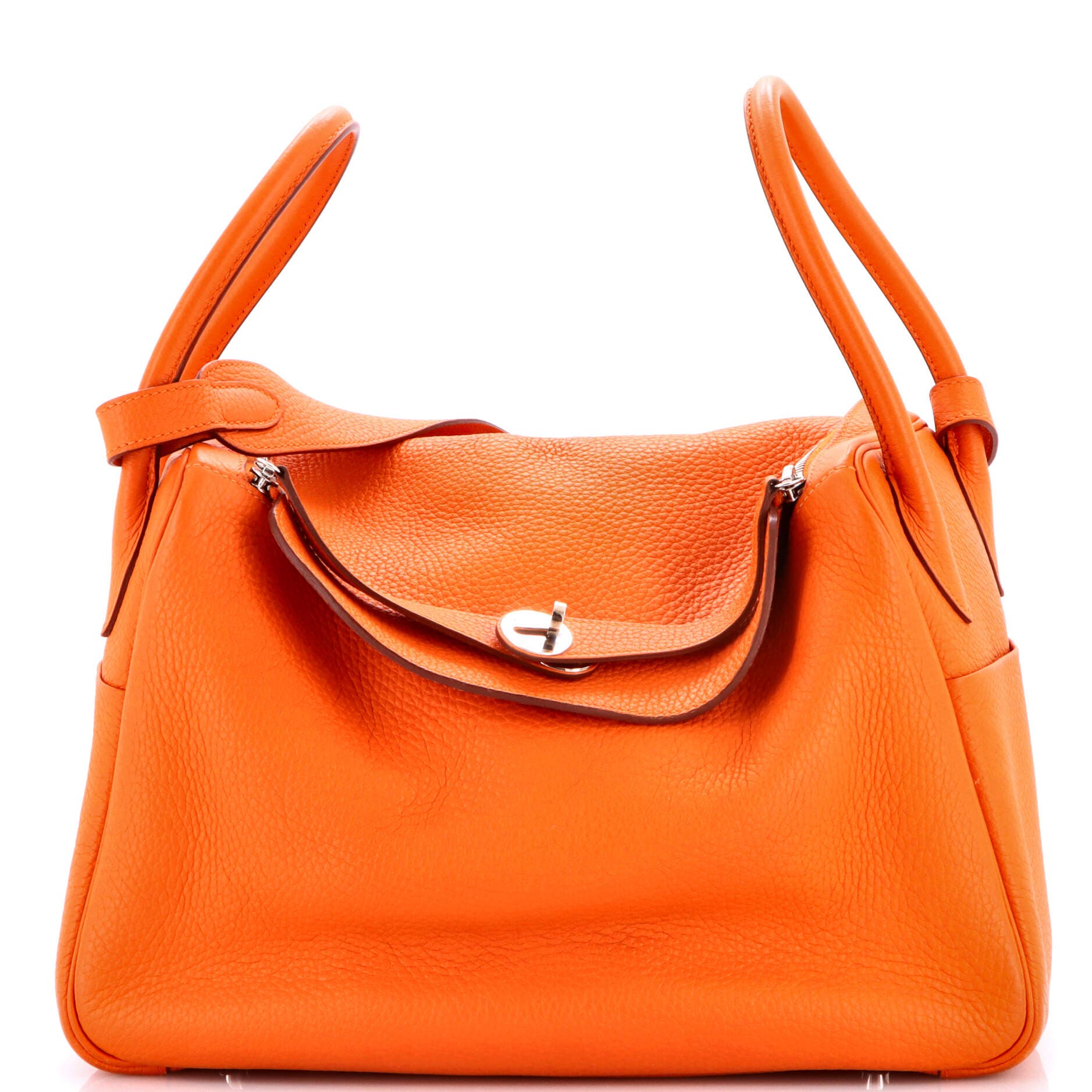 Pre-Owned Hermes Lindy Bag Clemence 34, Main, color, Orange H
