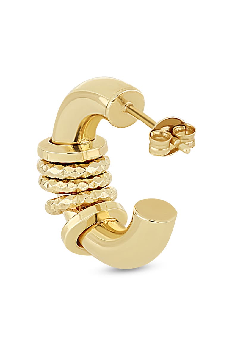 14K Gold Hoop Earrings, Alternate, color, 14K YELLOW GOLD