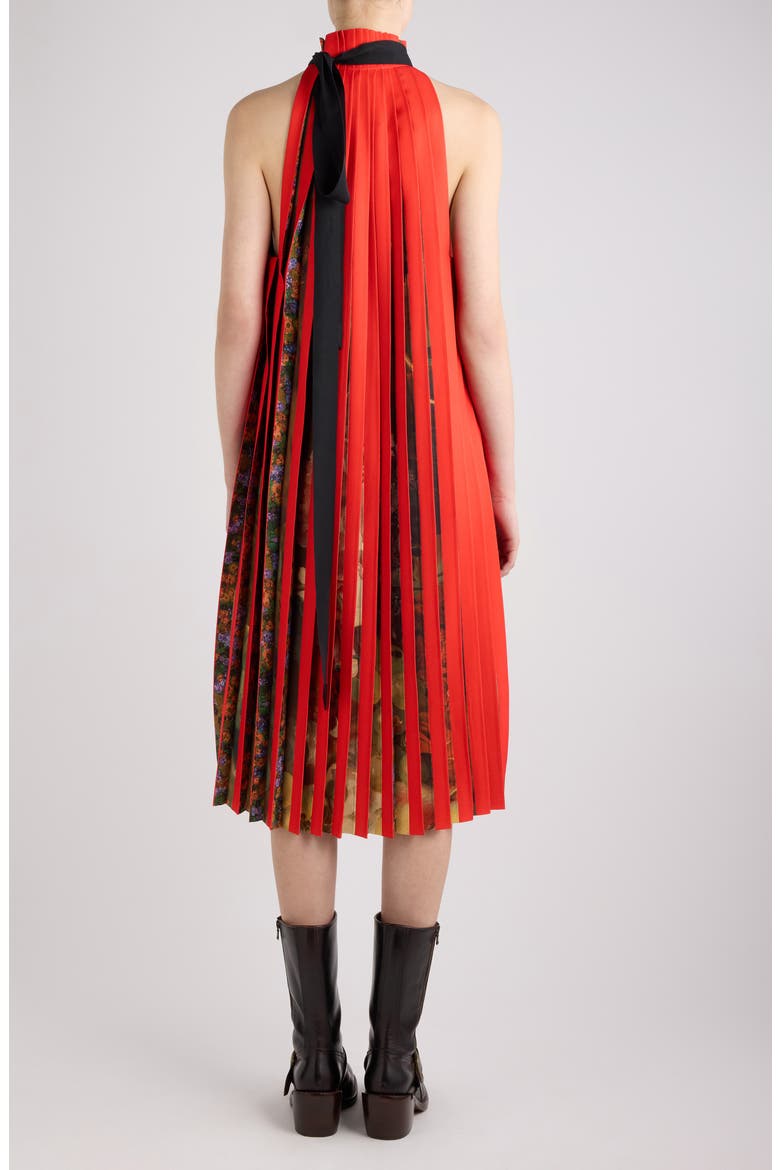 Dansa Floral Print Pleated Midi Dress, Alternate, color, DESSIN A