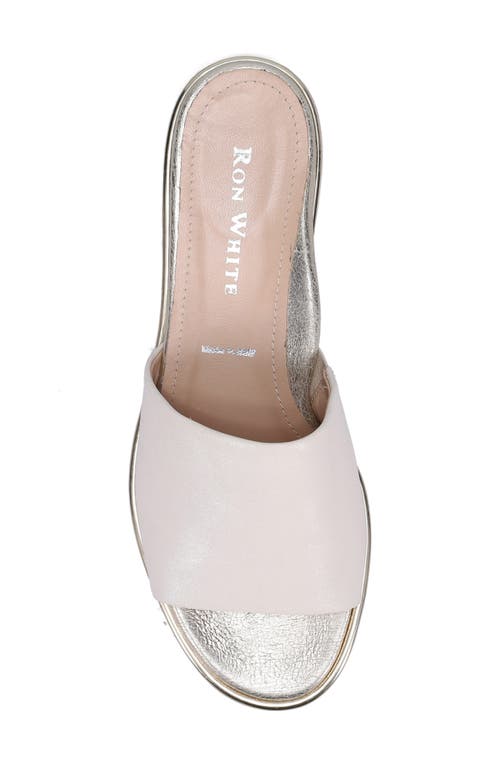 Ron White All Day Heels® Carley Water-resistant Slide Sandal In Ice/platino