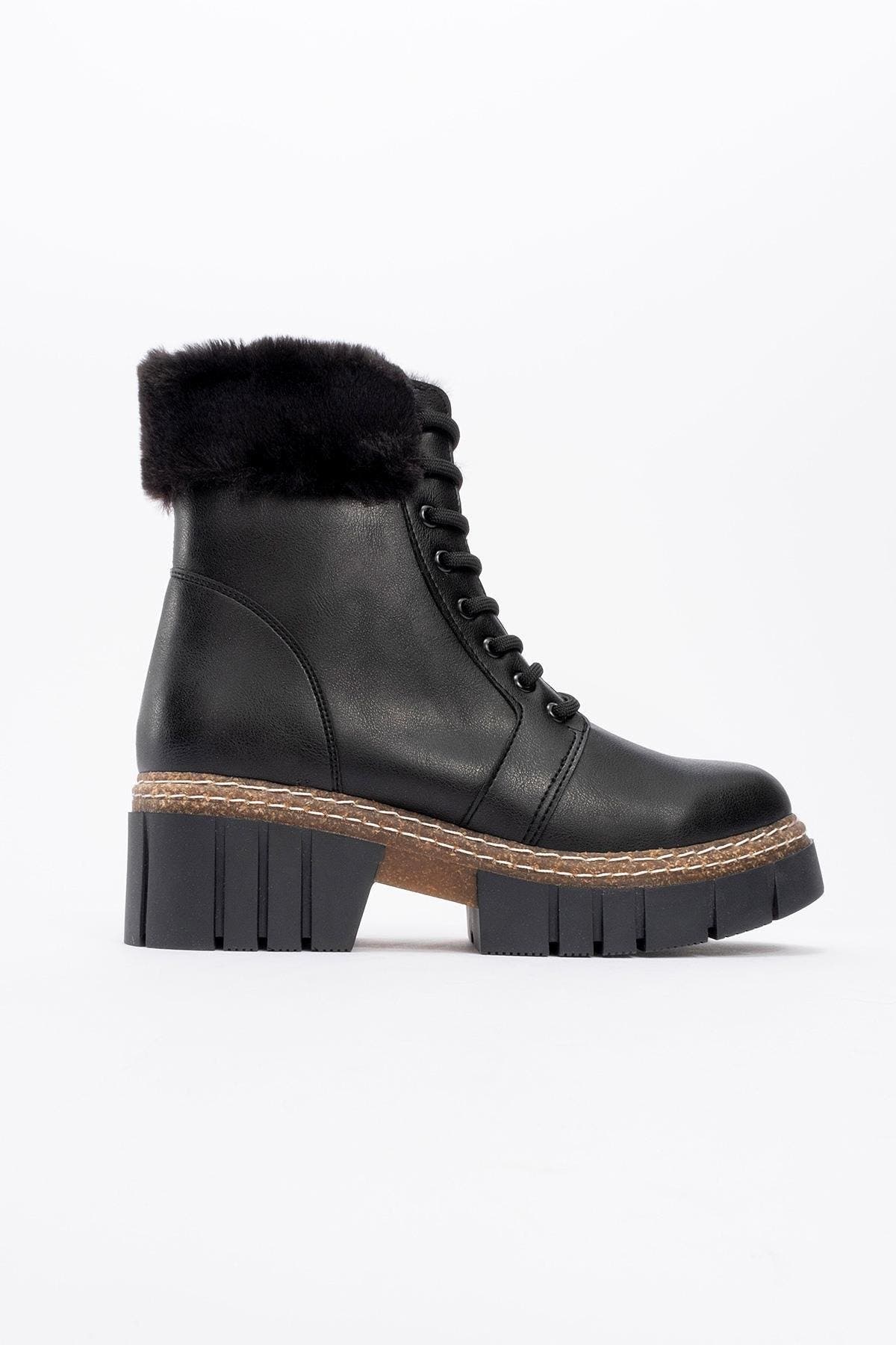 Prologue Shoes Faith Fur Chunky Boot, Main, color, 
