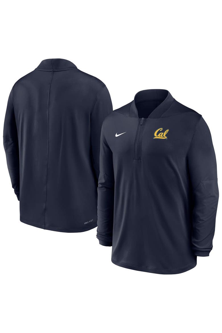 Men's Nike  Navy Cal Bears Dri-FIT Half-Zip Pullover, Main, color, Navy