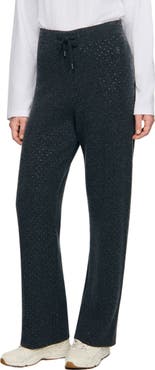SANDRO Knit rhinestone-covered trousers