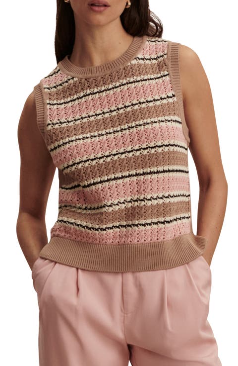 Deeley Stripe Sleeveless Sweater