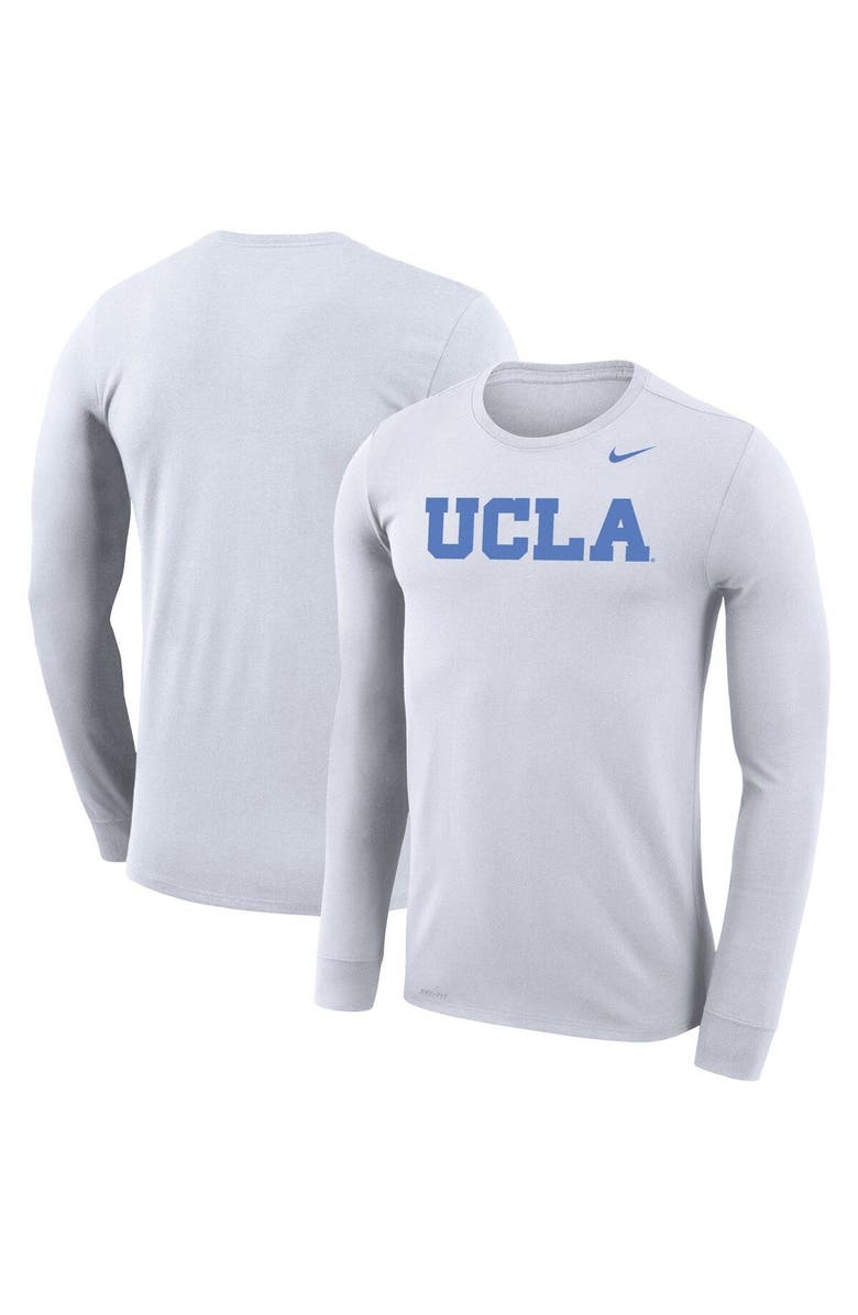 Nike Men's Nike White UCLA Bruins Legend Wordmark Performance Long Sleeve T-Shirt, Main, color, 