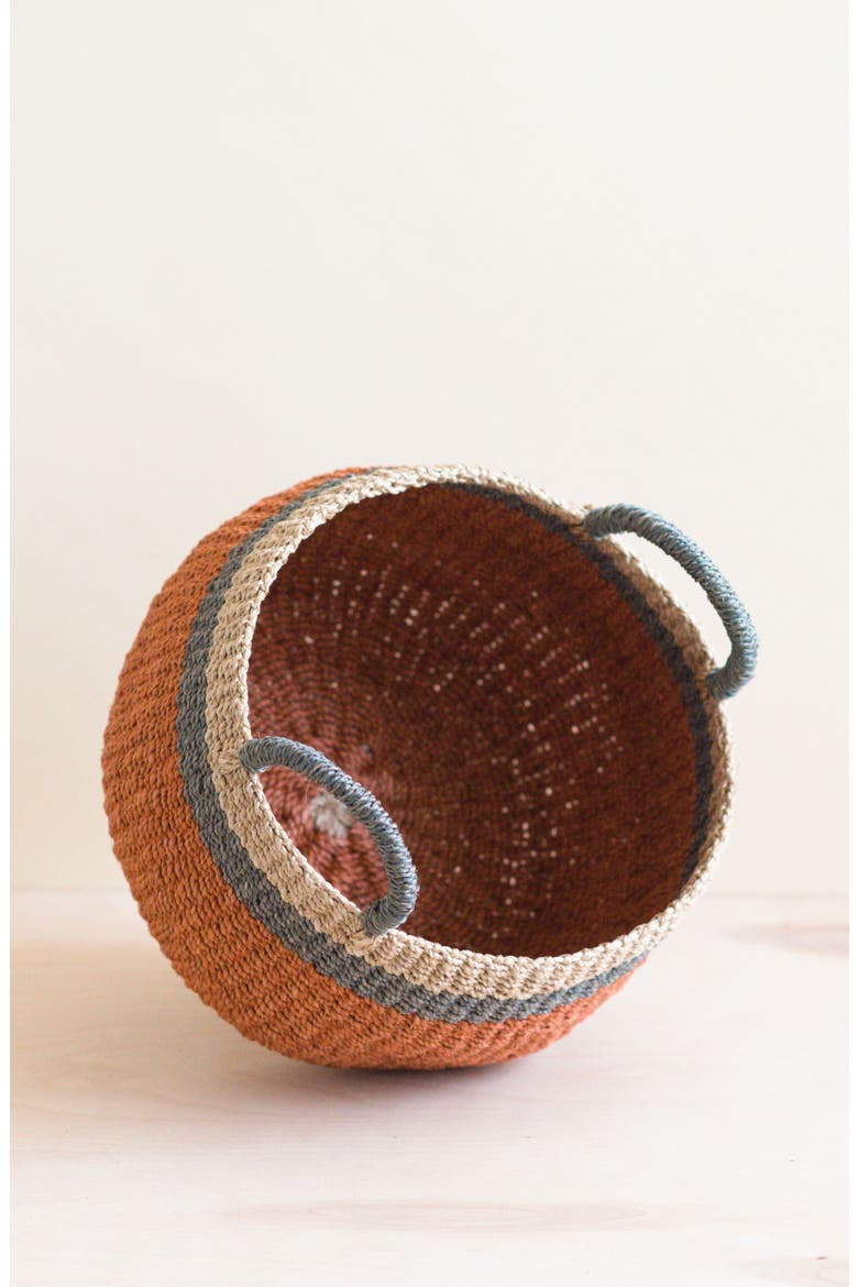 Tabletop Bulge Basket, Alternate, color, Coral