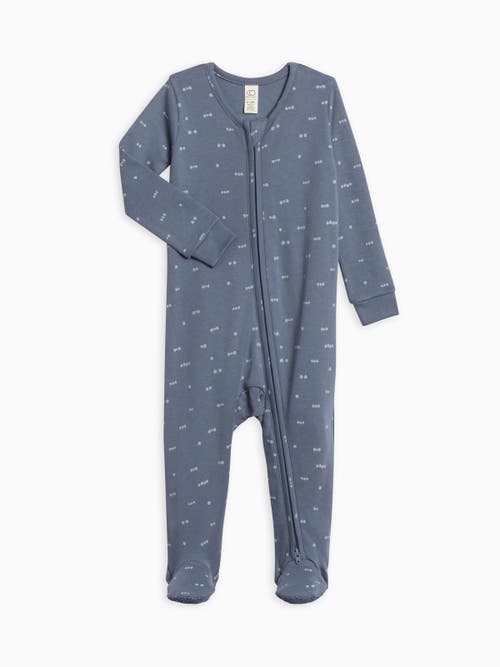 Colored Organics Organic Peyton Zipper Sleeper In Blue