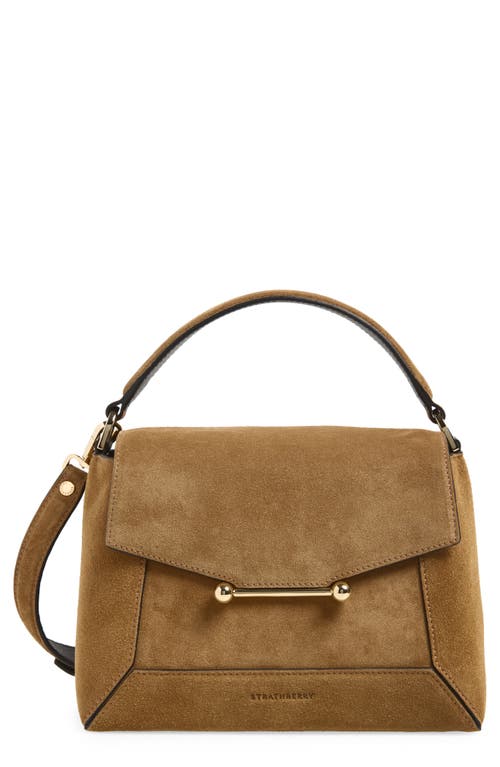 Strathberry Mosaic Suede Top Handle Bag in Toffee/espresso at Nordstrom