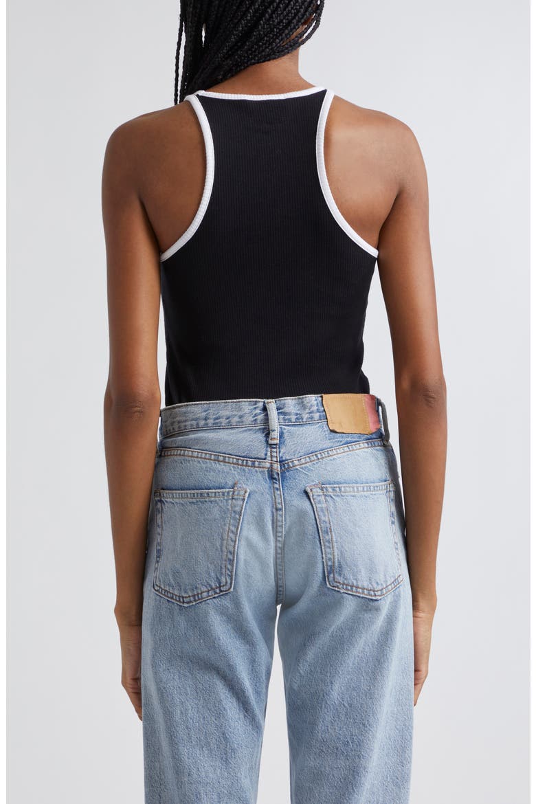 Tipped Rib Tank, Alternate, color, BLACK