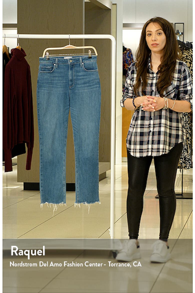 Flaunt Curvy Accent High Waist Raw Hem Ankle Straight Leg Jeans video