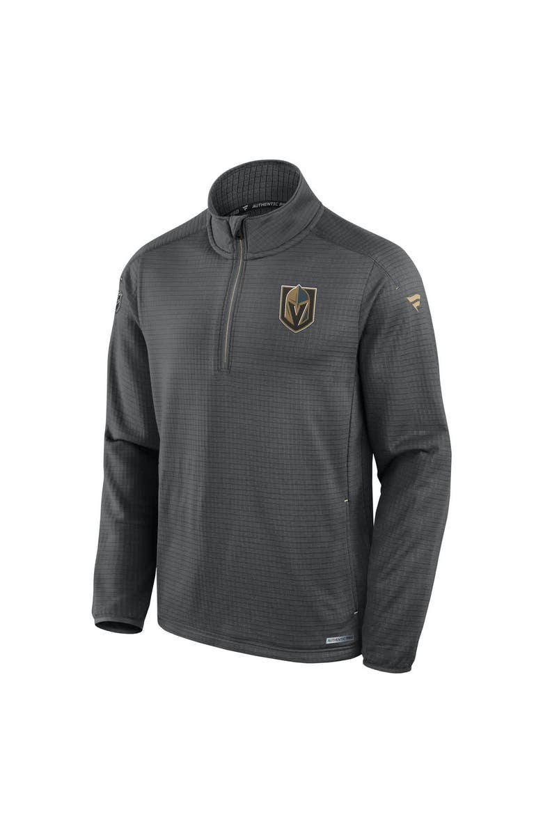 FANATICS Men's Fanatics Gray Vegas Golden Knights Authentic Pro Rink Quarter-Zip Jacket, Alternate, color, Gray
