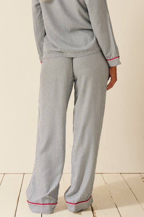 Stripe & Stare Ecovero Pyjama Bottoms In Blue