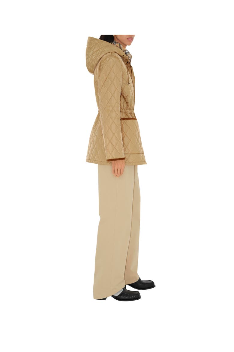 Quilted Nylon Parka, Alternate, color, Flax beige