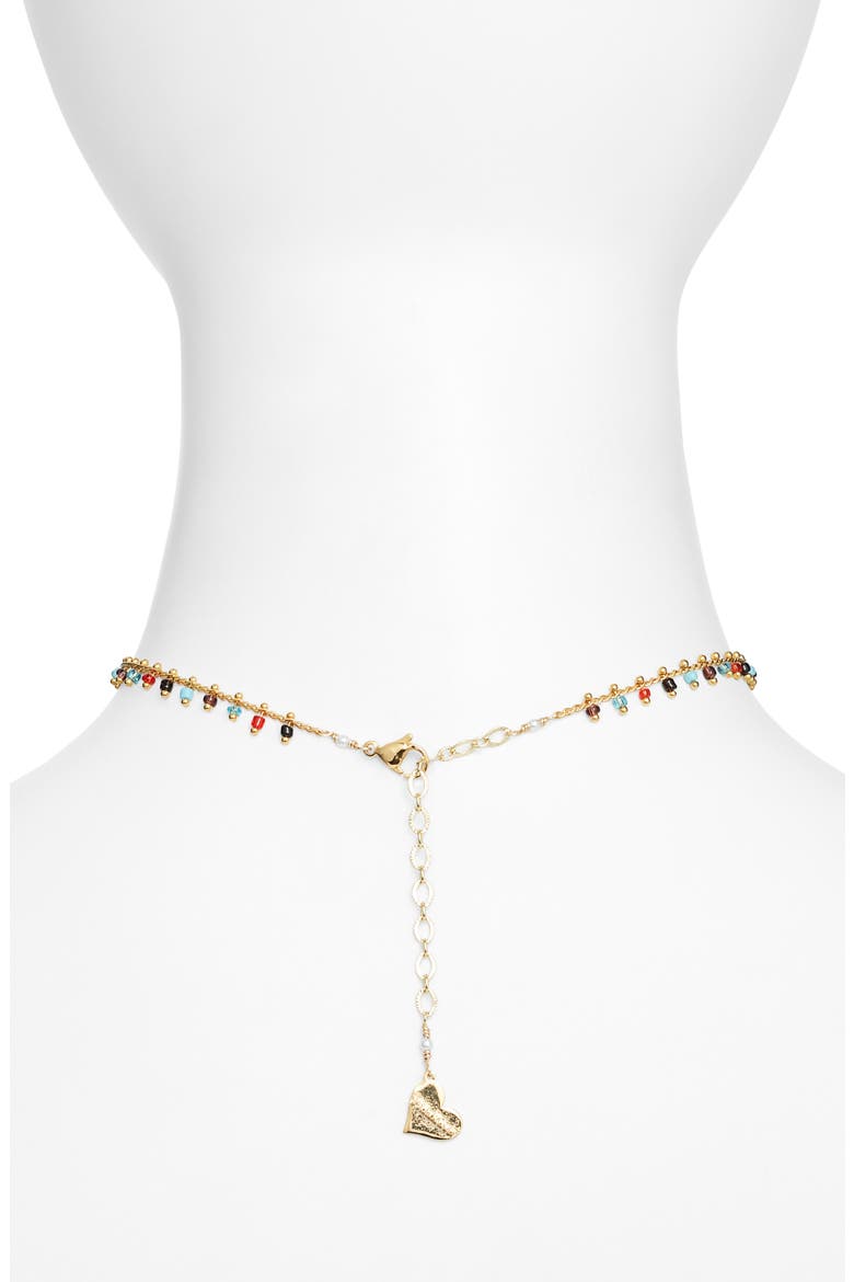 Rainbow Cluster Choker Necklace, Alternate, color, GOLD