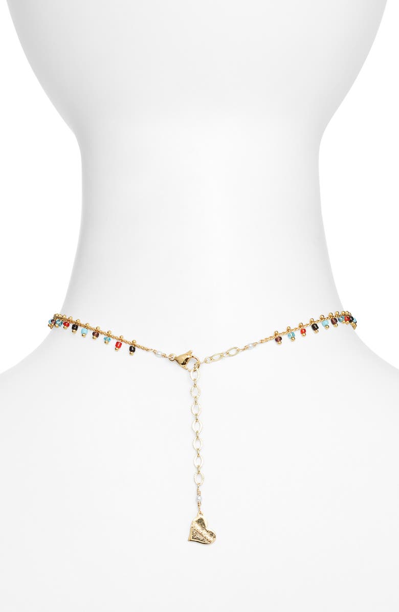 VIDAKUSH Rainbow Cluster Choker Necklace, Alternate, color, Gold