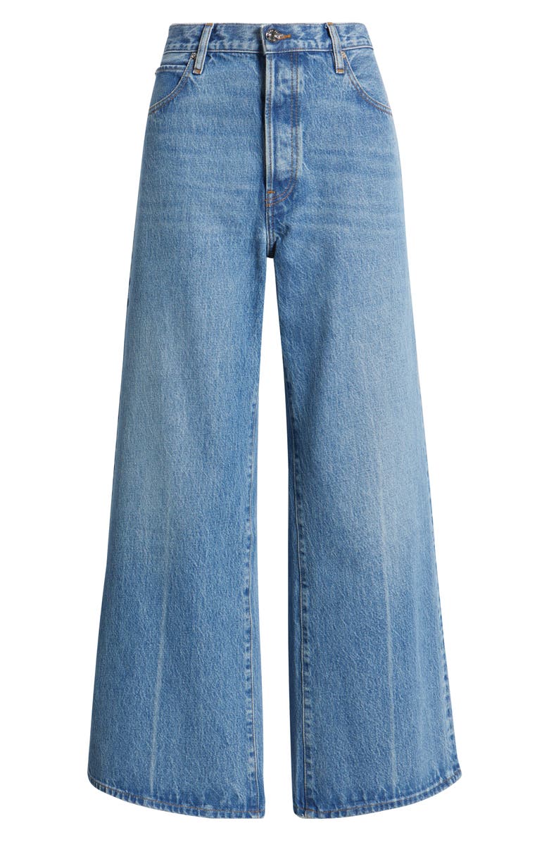 FRAME The Pixie Super High Waist Loose Wide Leg Jeans, Alternate, color, Rundown