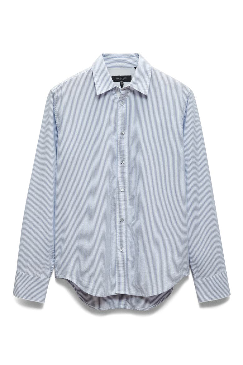 Tomlin Stripe Cotton Button-Up Shirt, Alternate, color, LTBLUE STR