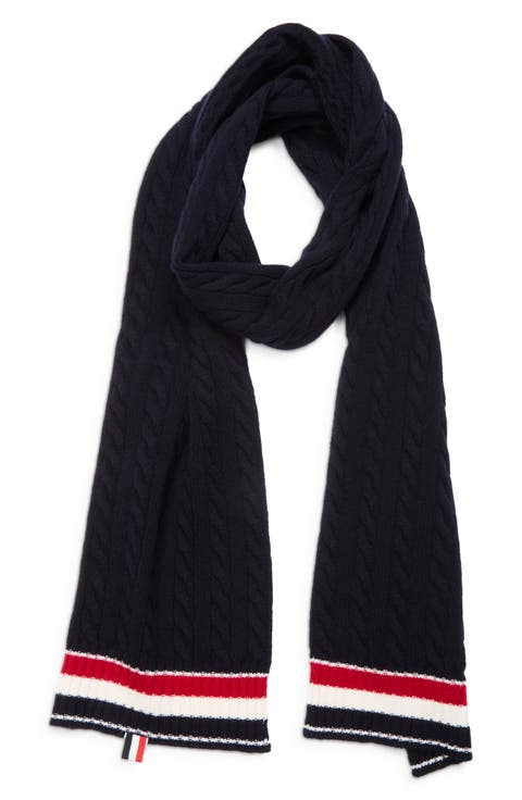 Cable Knit Virgin Wool Scarf