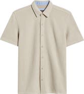 Johnston & Murphy Linden Textured Short Sleeve Button-Up Shirt