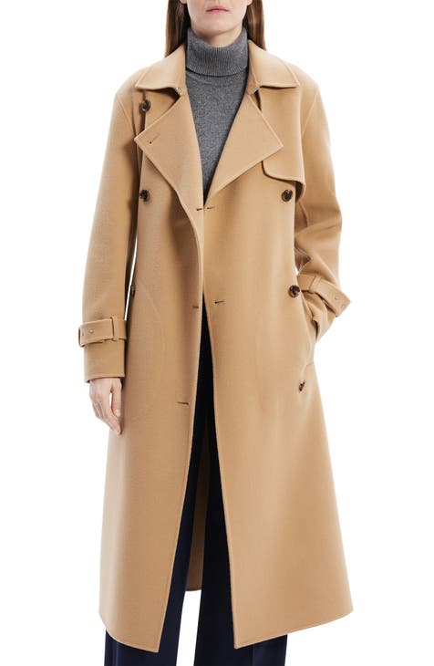 Nordstrom Cashmere shops Trench Coat Large