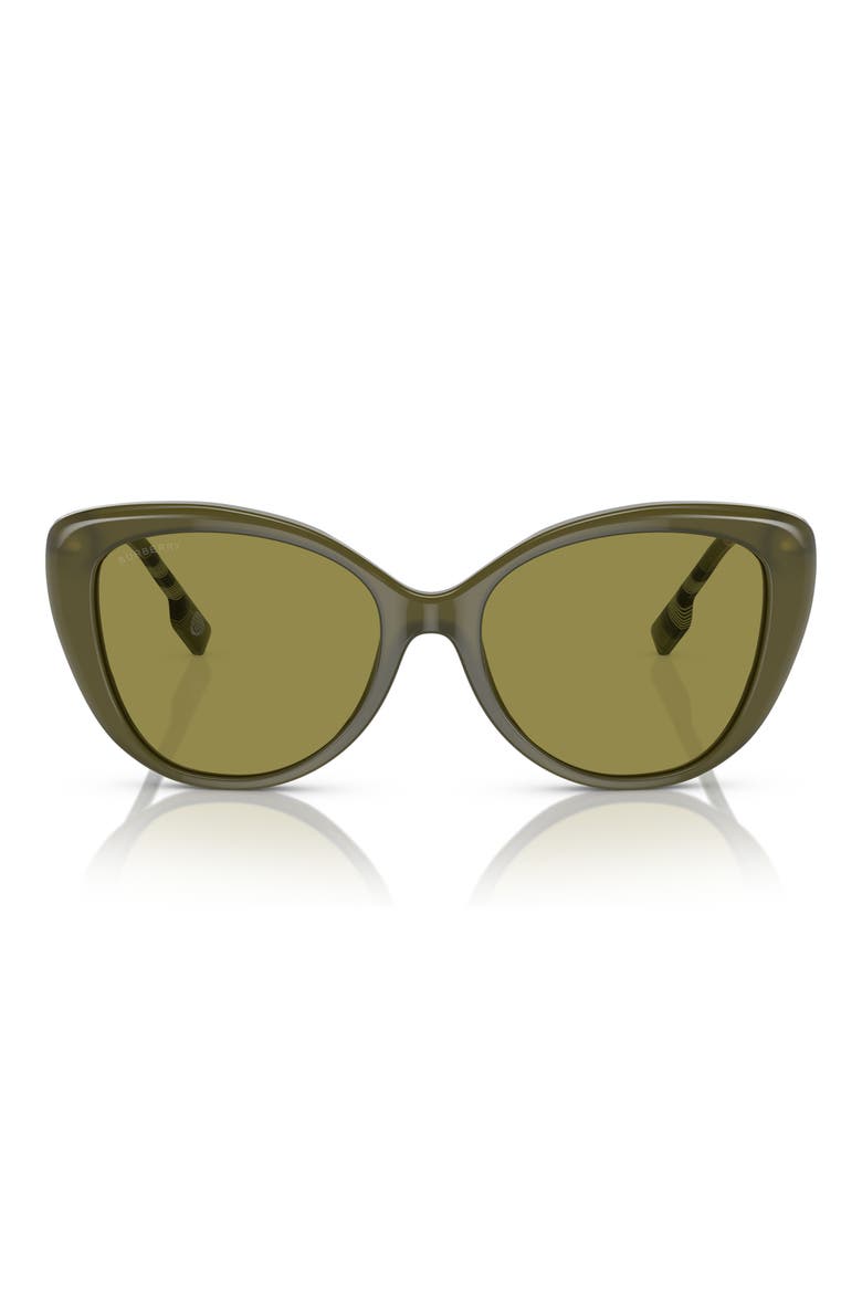54mm Cat Eye Sunglasses, Main, color, GREEN