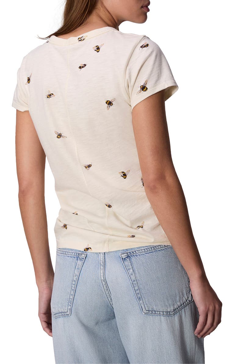 rag & bone Allover Bumblebee T-Shirt, Alternate, color, Ivory Multi