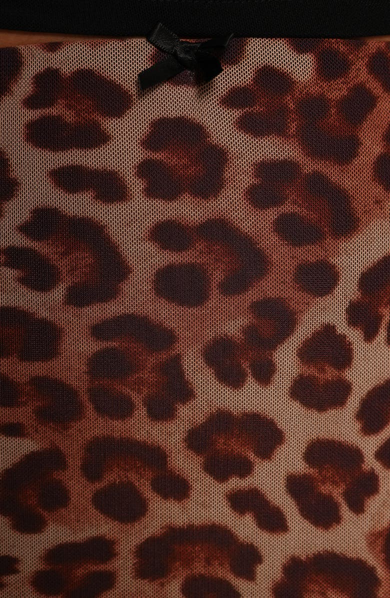 Petal & Pup Cici Leopard Print Mesh Maxi Skirt, Alternate, color, Leopard