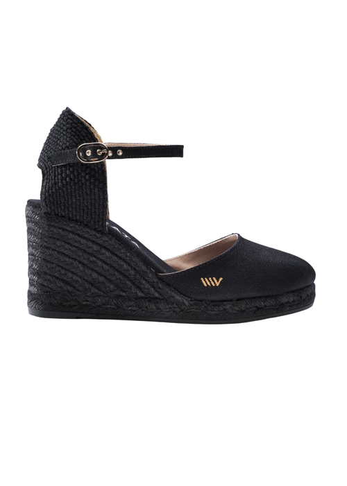 Viscata Formiga Canvas Wedges Limited Edition In Black/black