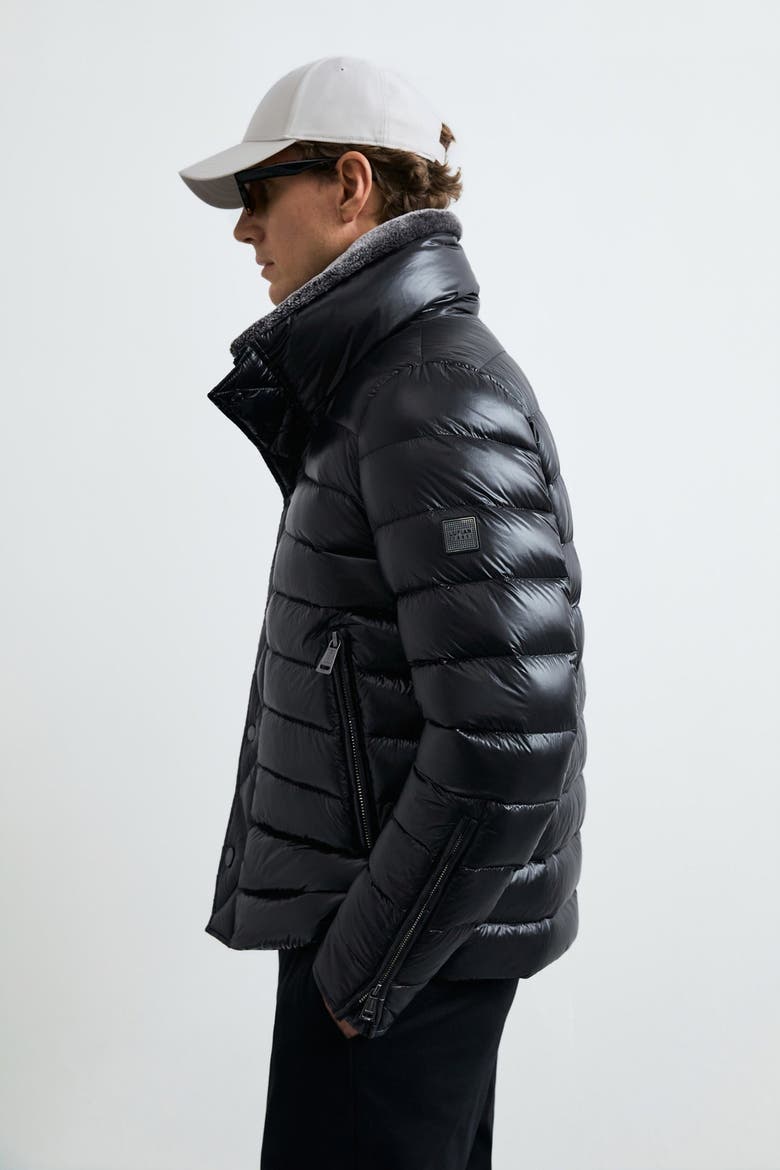 Jack Men's Shiny Goose Down Puffer Jacket, Alternate, color, Black