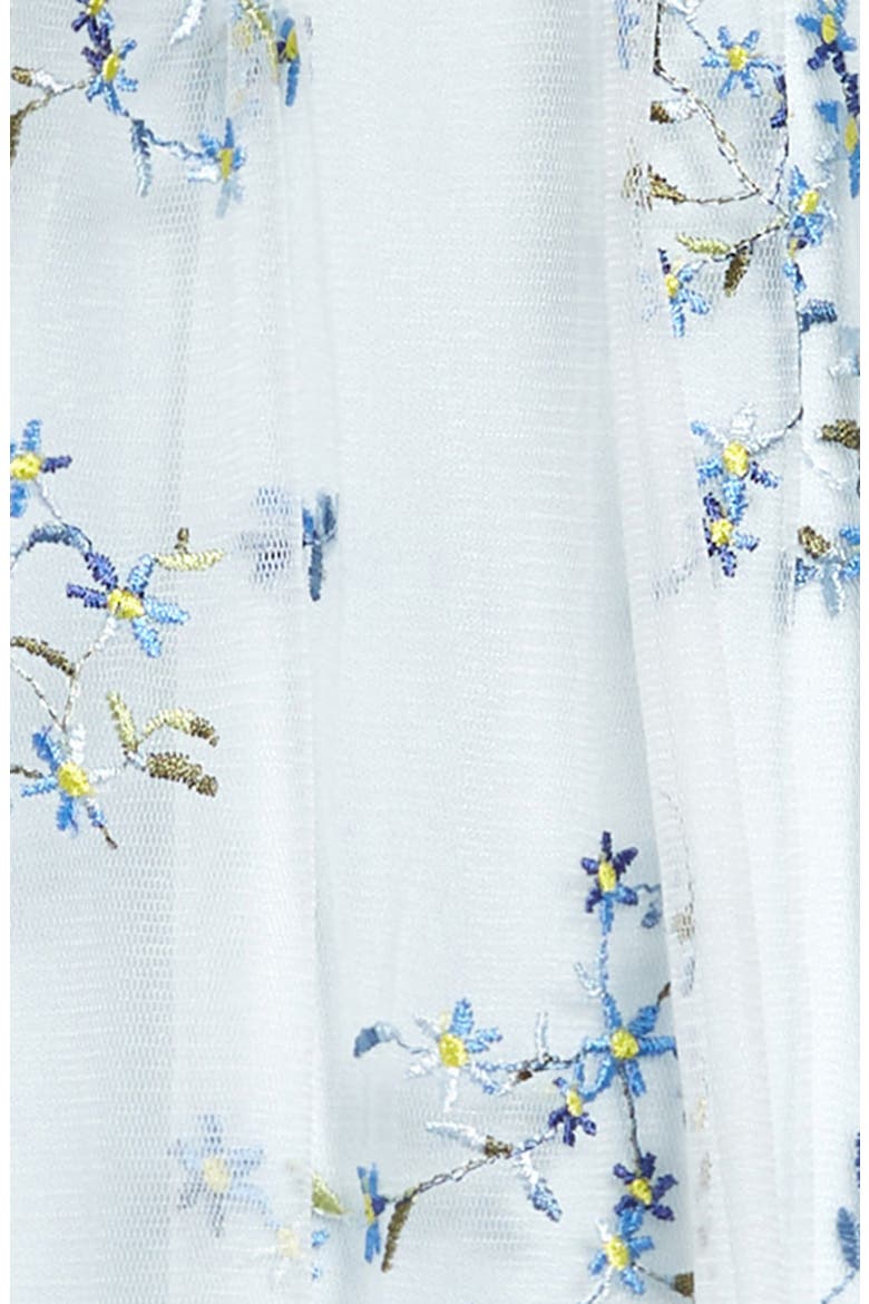 Kids' Floral Embroidered Party Dress, Alternate, color, BLUE
