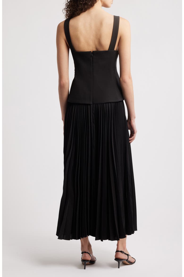 Hollinshill Pleated Sleeveless Maxi Dress, Alternate, color, BLACK