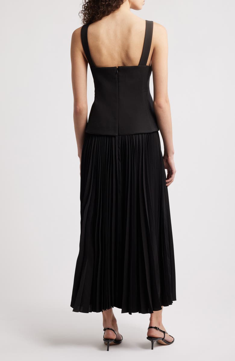 Acler Hollinshill Pleated Sleeveless Maxi Dress, Alternate, color, Black