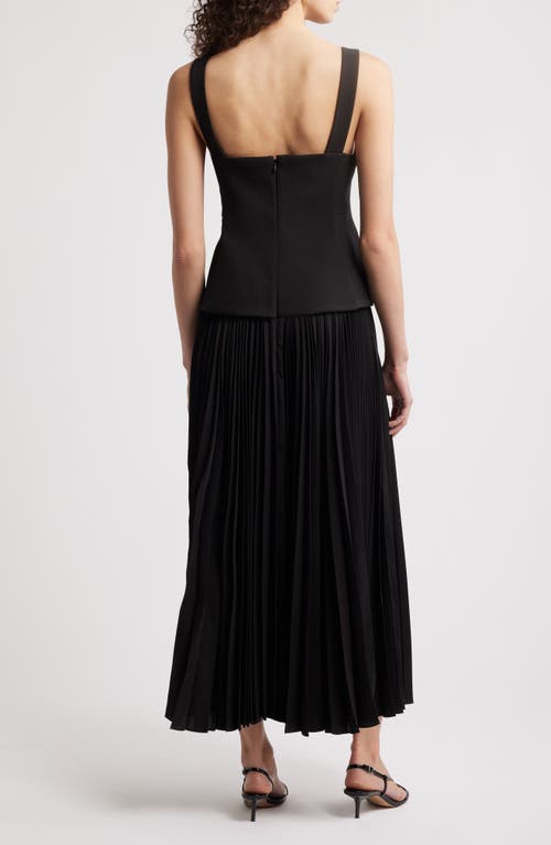 Acler Hollinshill Pleated Sleeveless Maxi Dress In Black