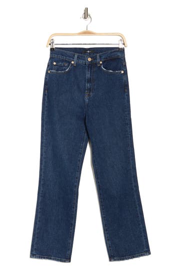 7 For All Mankind Logan Crystal Embellished Straight Leg Jeans