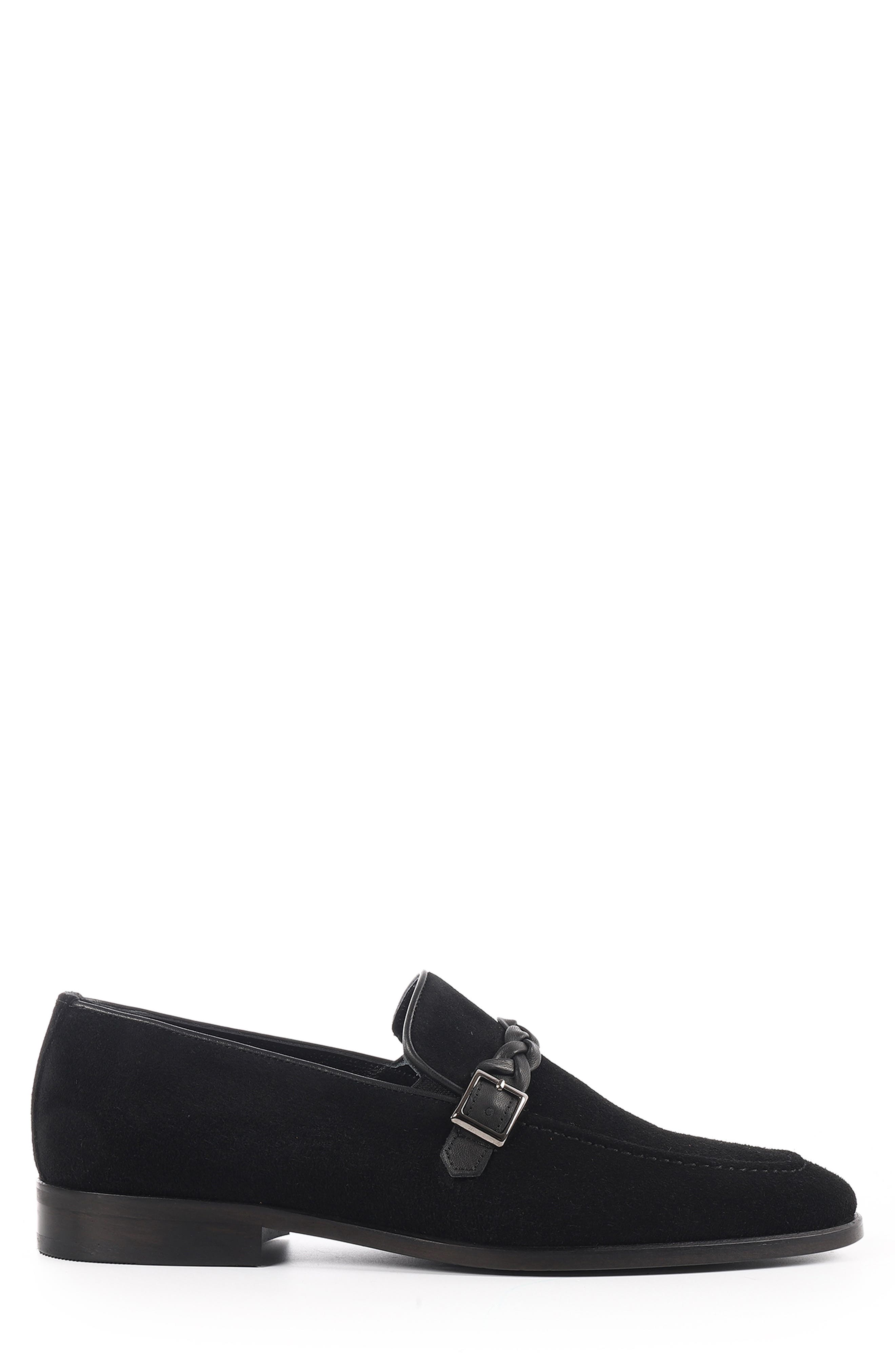 VELLAPAIS Creola Apron Toe Loafer, Alternate, color, Black
