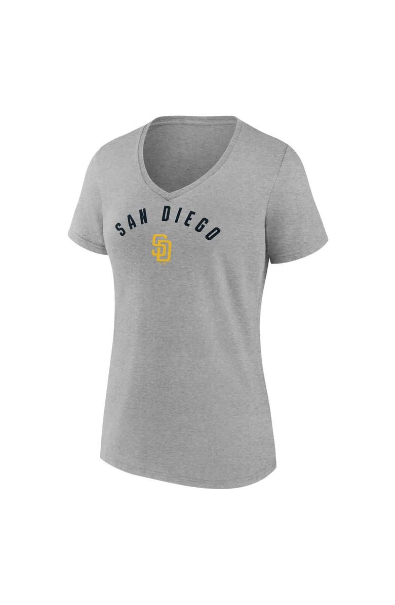 FANATICS Women's Fanatics Gray San Diego Padres V-Neck T-Shirt, Alternate, color, Gray