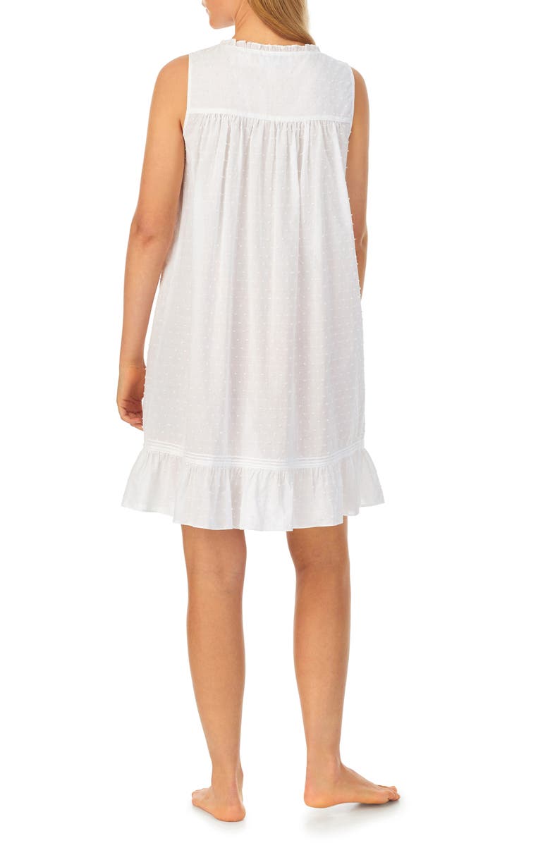 Eileen West Sleeveless Swiss Dot Short Nightgown, Alternate, color,