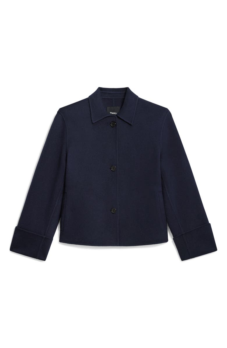 Theory Wool & Cashmere Button Jacket, Alternate, color, New Navy