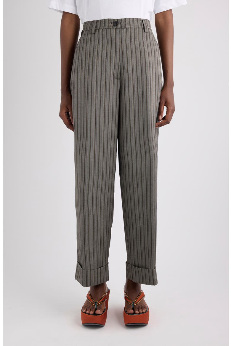 Pakora Multistripe Fluid Cuffed Pants, Main, color, GREY