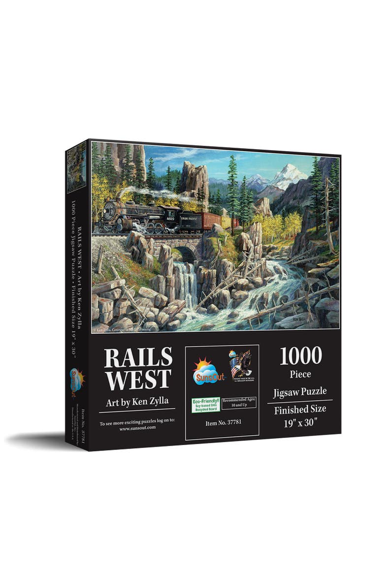 Rails West 1000 piece Jigsaw Puzzle for Adults, Main, color, Multicolor