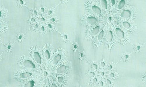 7 FOR ALL MANKIND 7 FOR ALL MANKIND EMBROIDERED EYELET TOP & DENIM BERMUDA SHORTS SET 