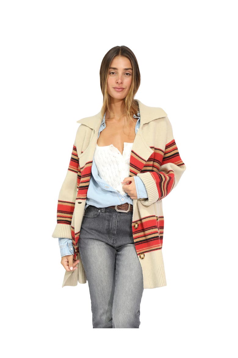 So Many Likes Oversized Knitted Cardi Coat, Main, color, Light Beige