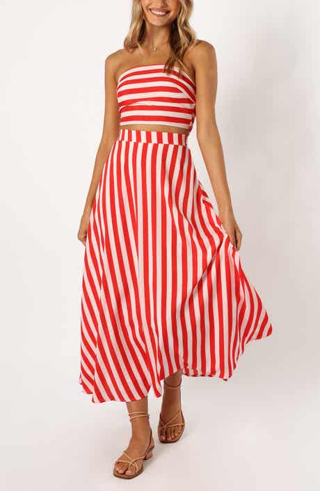 Petal & Pup Elijah Stripe Tube Top & Maxi Skirt Set