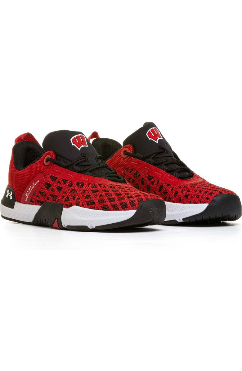 Under Armour Men's Under Armour Red Wisconsin Badgers TriBase Reign 5 Training Shoes, Alternate, color,